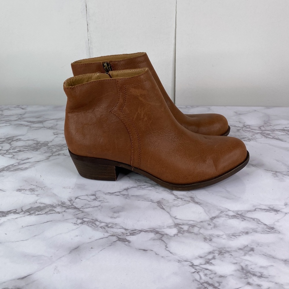 Lucky Brand Women Brown Balexa Leather Ankle Boots